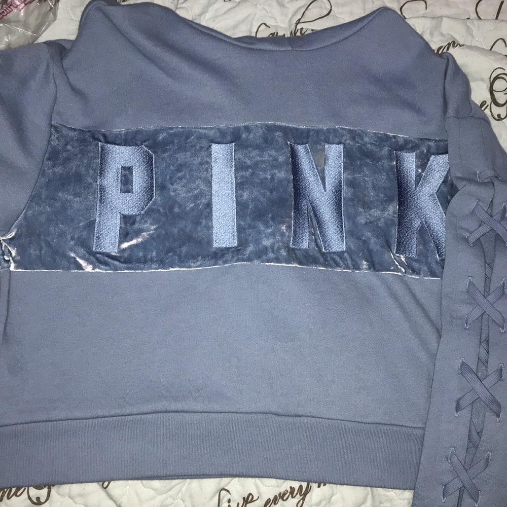 Cropped Pink Victoria’s Secret Hoodie